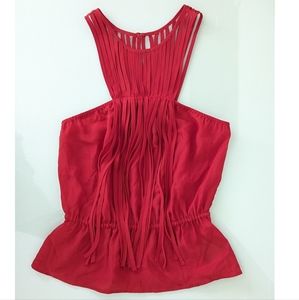 Bebe Fringe Dressy Top